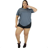 Camiseta Feminina Dry Fit Plus Size Fitness Academia