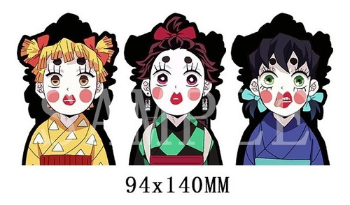 Sticker 3d Movimiento Anime Demon Slayer Ugly Girls Tanjiro 
