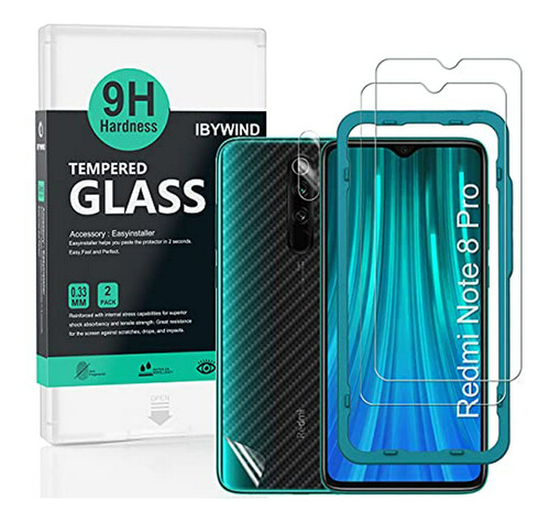 Protector De Pantalla Para Redmi Note 8 Pro, Paquete De 2 Co