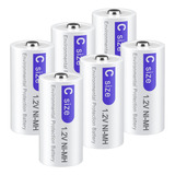 6 Baterias Recargables C 4000mah 1.2v Nimh C Tamano Baterias