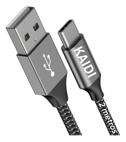 Cabo Carregador Com 2 Metros Original Kaidi Usb Para Xiaomi 