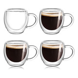 4-pack 2.5 Oz Espresso Cups With Handle,espresso Shot Gla...