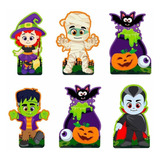 6 Totens De Mesa Display Eva Decoração Halloween Cute+brinde