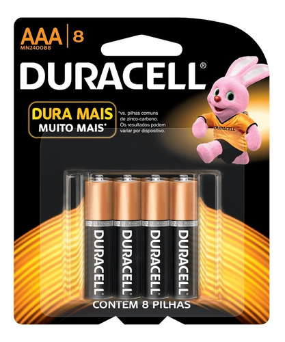 64 Pilhas Duracell Kit Aaa Econopack Cartelas C/16 Oficial