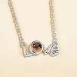 Collar Mujer Te Amo En 100 Idiomas Love Amor  Plateado 