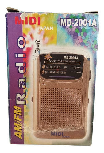 Rádio Portátil Am/fm Midi Md-2001a Made In Japan