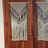 Visillos Cortinas Tejidos Macrame Con Cordón De Algodón 