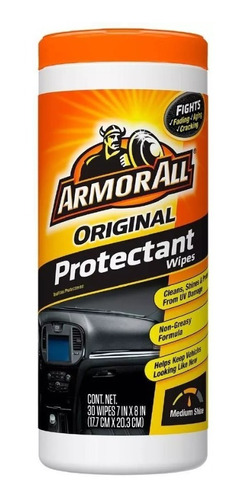 Armor All 30ct Toallitas Protectoras Automotriz Rayo Uv