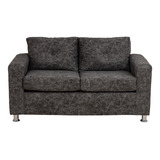 Sofa George 2 Cuerpos Cuero Auris Gris / Muebles América