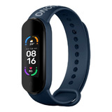 Smartband Suono M6 M6 Caja De  Plástico, Malla  Azul De  Silicona Y Bisel De  Acero Inoxidable