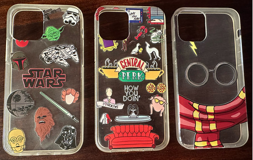 Funda iPhone 12 Friends, Star Wars O  Harry Potter. 