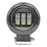 Faro Redondo Con 30w Con Lupa 3 Leds Carcaza Color Negro