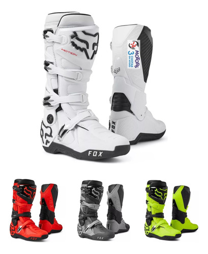 Jm Botas Fox Motion Boot Enduro Negra Gris Amarillo Fluo