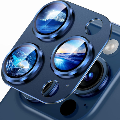 Protector De Cámara Uyiton, Para iPhone 15 Pro/max, Azul