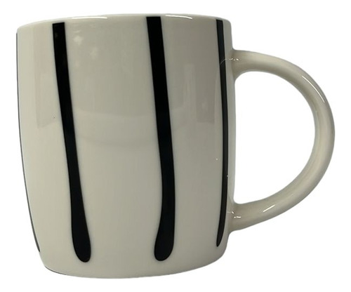 Taza Mug De Ceramica Color Blanco Y Negro Decormesa 350ml