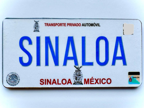 Sinaloa Imán Refrigerador Nevera Placa Vehicular Souvenirs