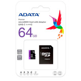 Memoría Micro Sd 64gb Clase10 Adata