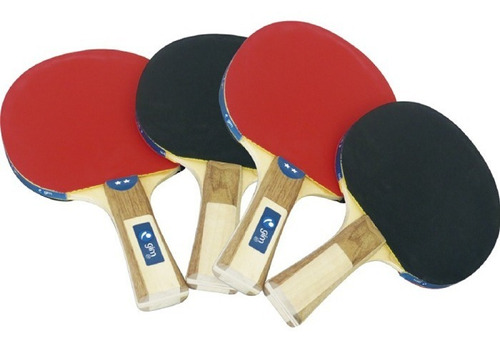 Raquetas Ping Pong 4 Palas 3 Pelotas Nuevo Oferta Ecom