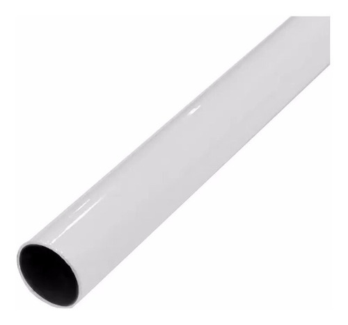 Barral Para Cortina  Hierro Metal 3/4 19 Mm 2 Mts. Blanco