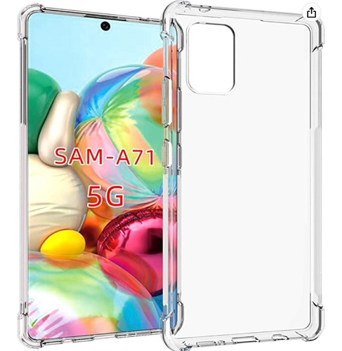 Funda  Para Samsung A71 Gel Antishock Bordes Reforzados 