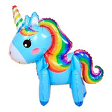 Globo Unicornio 3 Piezas 61 X 46 Centimetros Azul