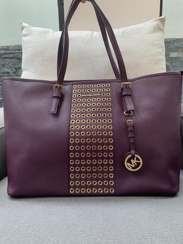 Bolsa Michael Kors Original Seminueva Color Vino