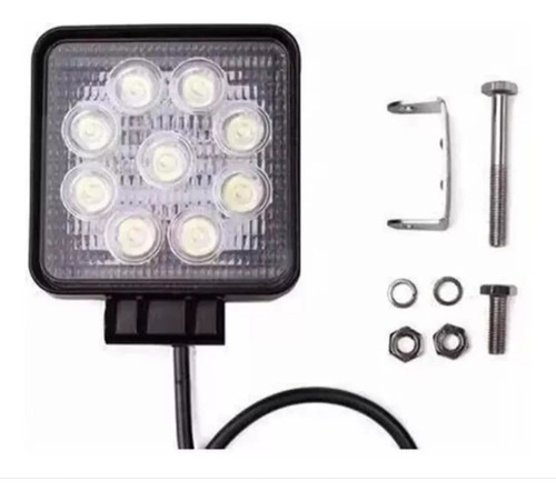 Luces Foco Neblinero Led 27w 4x4 Auto Moto Caminon Cuadrado