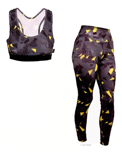 Conjunto Top Y Calza Biker Deportivo Ciclista Gym Trainning 