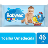 Lenço Umedecido Babysec Galinha Pintadinha C/ 46 Toalhas 