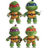 A 4 Piezas De Peluches De Las Tortugas Ninja