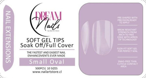 Tips Soft Gel - Small Oval - Dream Nails (500pcs)