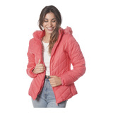 Campera Mujer Inflable Impermeable Con Piel M46