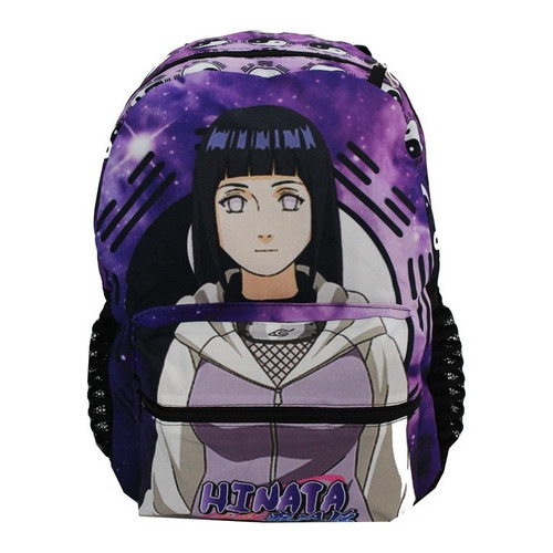 Mochila Hinata Naruto Escolar Infantil Juvenil De Costas