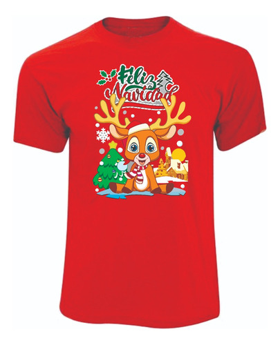 Camisetas Navidad Reno Feliz Navidad Adulto Y Niño