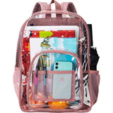 Mochila Escolar De Pvc Transparente Para Mujeres Y Hombres A