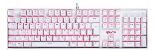 Teclado Mecânico Gamer Redragon Mitra Lunar, Vermelho, Abnt2