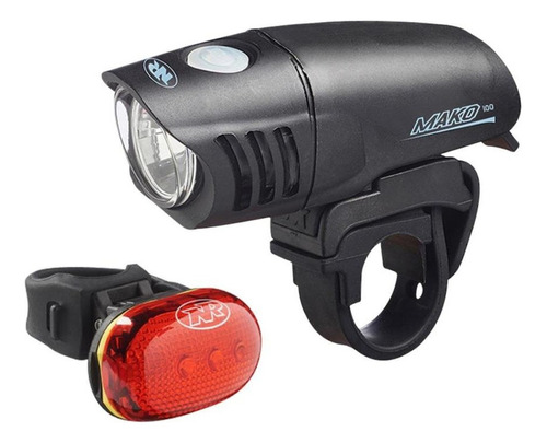 Farol Bike Niterider Mako 100 E Pisca Vista Light Traseiro Cor Preto