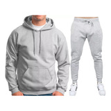 Kit Blusa De Frio E Calça De Moletom Grosso Canguru Barato