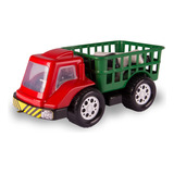 Caminhão Brinquedo Infantil Boiadeiro Com Animais Poliplac