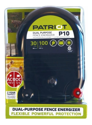 Energizador Dual Para Cerca Electrica Patriot P10 110 V