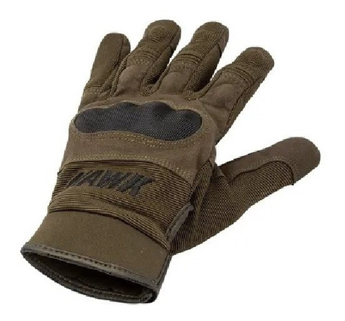 Guantes Moto Hawk Army Green Full Finger Tactico