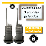 2 Radios Con 3 Canales Completamente Privados