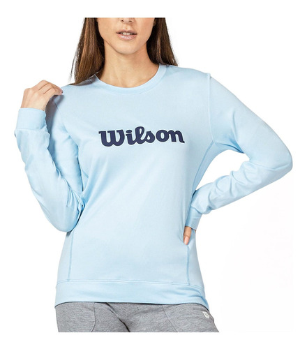 Sudadera Deportiva Wilson Azul Para Mujer