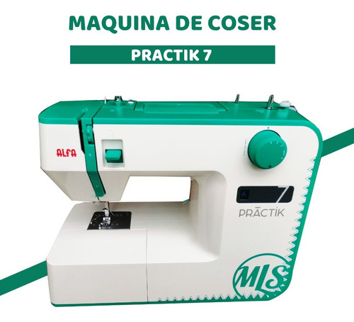 Máquina De Coser Doméstica Practik 7 Alfa Color Blanco/verde