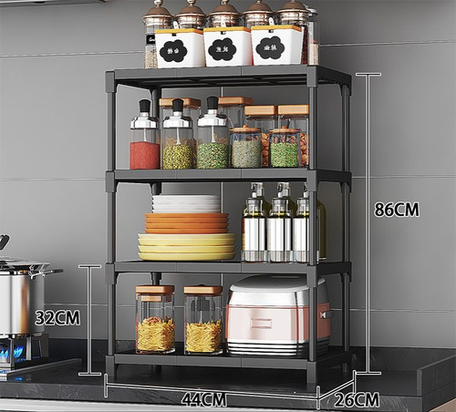 Estanteria Rack Anaquel Organizador Cocina Repisas 4 Niveles