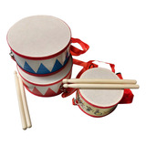 Instrumento De Percusión Infantil Tambor De Guerra Pequeño.