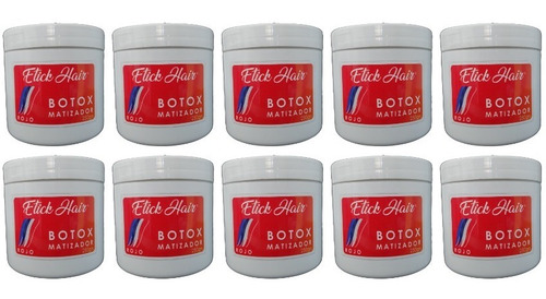 10 Unid - Matizador Rojo Baño De Crema X 250grs Etick Hair