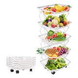 Organizador 5 Cajones Extensible Plegable Canasto Rack Rueda