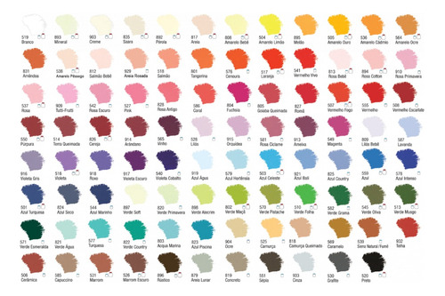 Tinta Acrílica Acrilex Nature Colors Kit Todas As 95 Cores