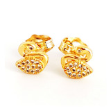 Aretes De Perla Y Oro Laminado 18k Oferta.